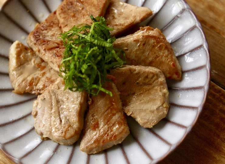 まぐろのお刺身で バター醤油焼き