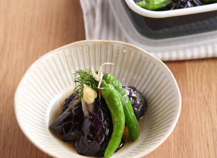 なすとししとうの揚げ浸し