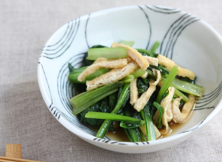 小松菜と油揚げの煮びたし