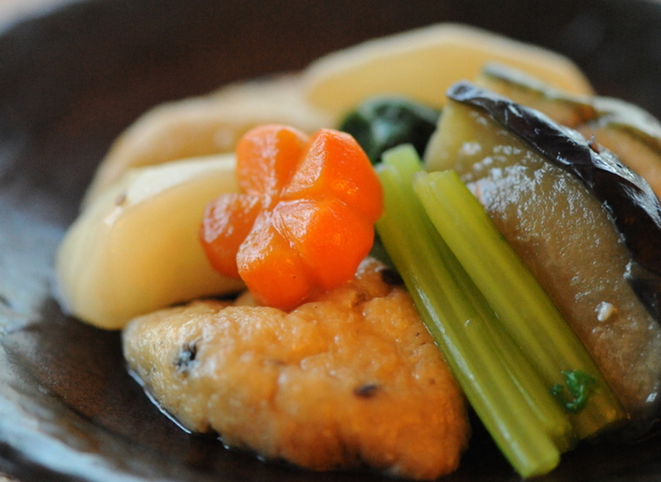 料亭風 季節野菜の煮物 薄くずあんかけ