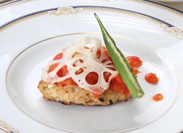 レンコンでgogo未来へ!!祝トマトバーグ