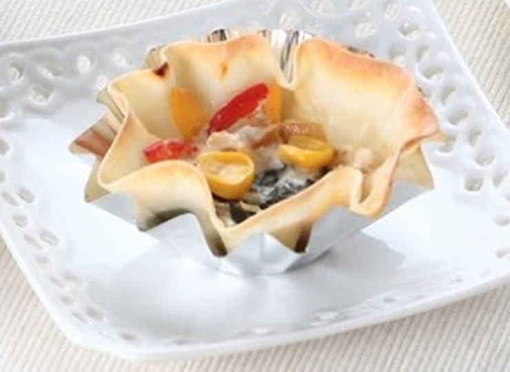 餃子の皮のヨーグルトピザ