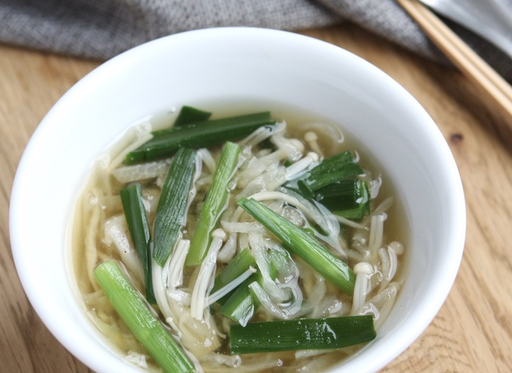 切り干し大根とにらの中華スープ