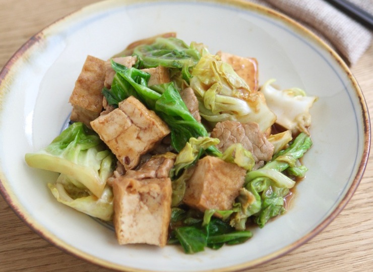 厚揚げの中華風みそ炒め