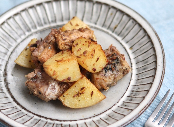 さば缶とじゃがいものクミンソテー