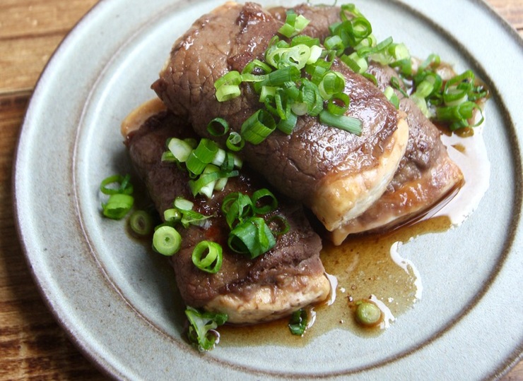 豆腐の牛肉巻き