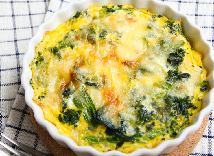 ほうれん草と玉ねぎのキッシュ風