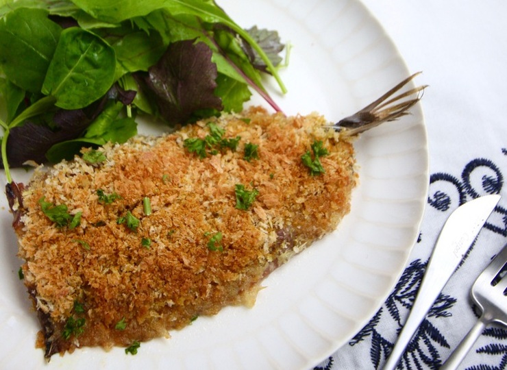カレー香る いわしのチーズパン粉焼き