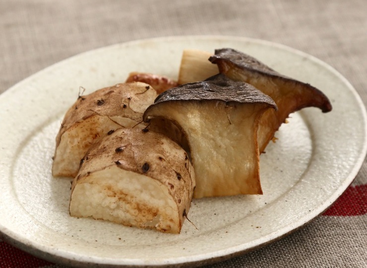 焼き長いもとエリンギの山椒塩
