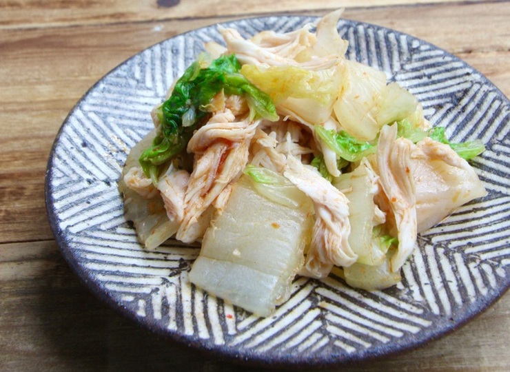 白菜とささ身のピリ辛サラダ