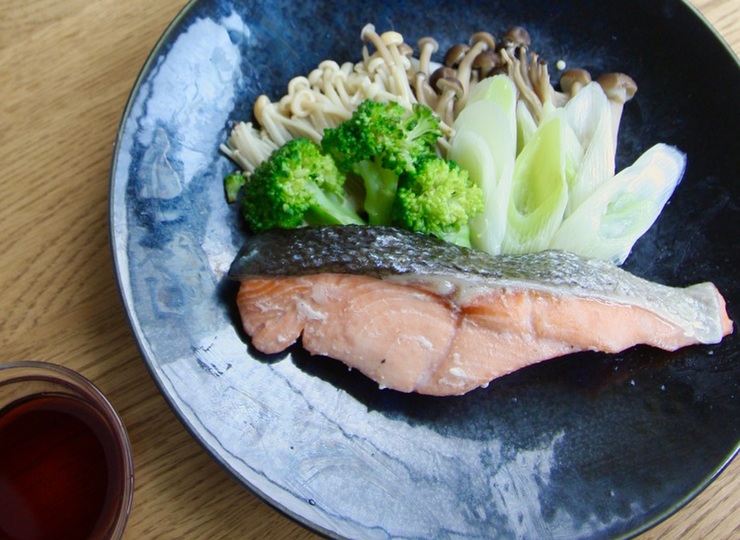 鮭と野菜のレンジ蒸し
