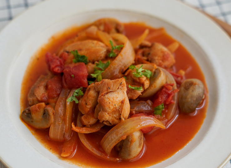 ちょっとイタリアン鶏モモ肉のトマト煮込み