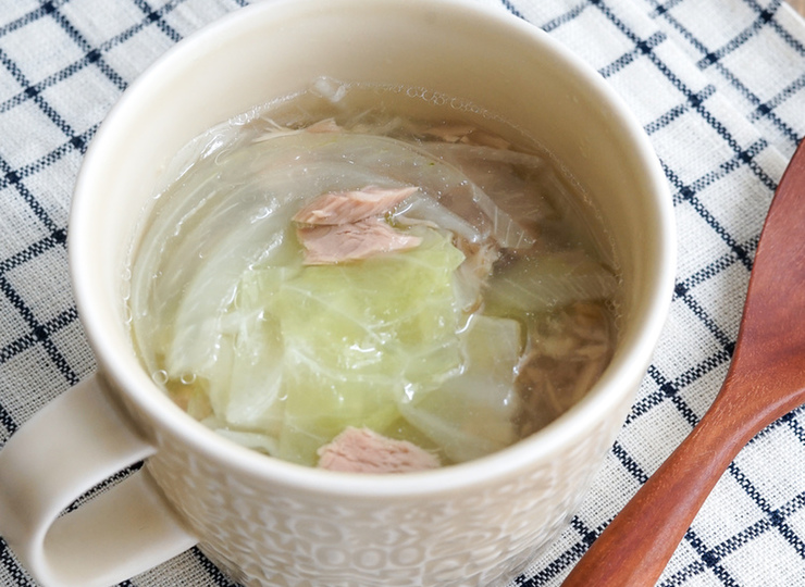 電子レンジでできる　簡単野菜スープ