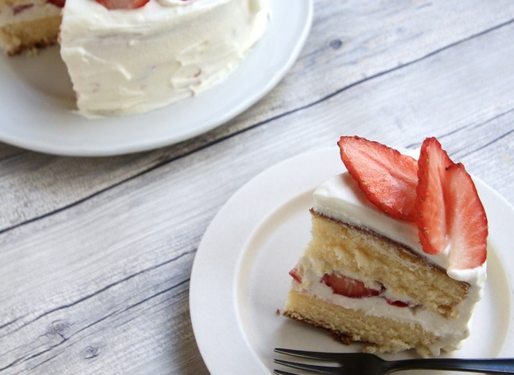 酢で簡単ホイップ  苺のショートケーキ