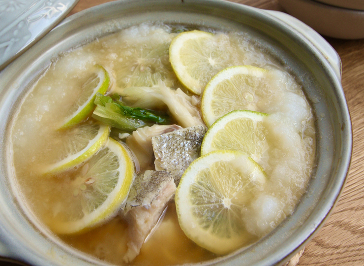 さっぱり たらのレモンみぞれ鍋