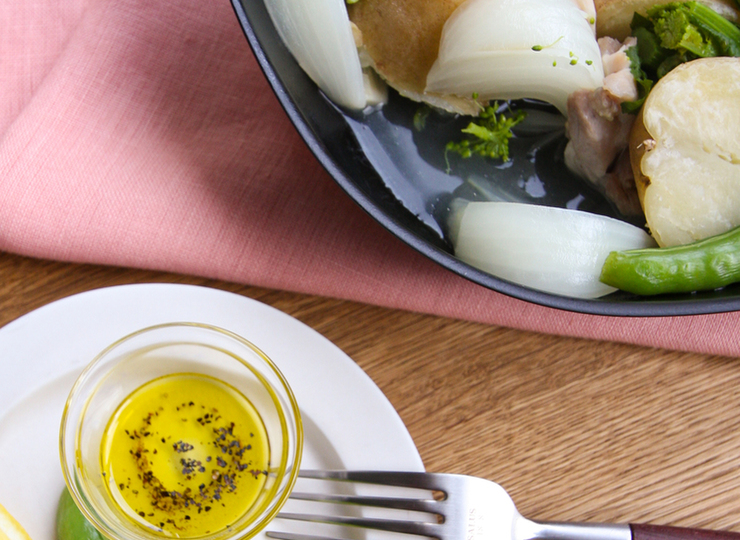 鶏肉と春野菜の蒸し鍋