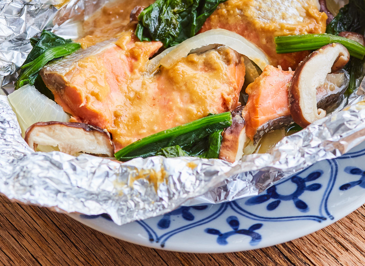 鮭のみそマヨホイル焼き