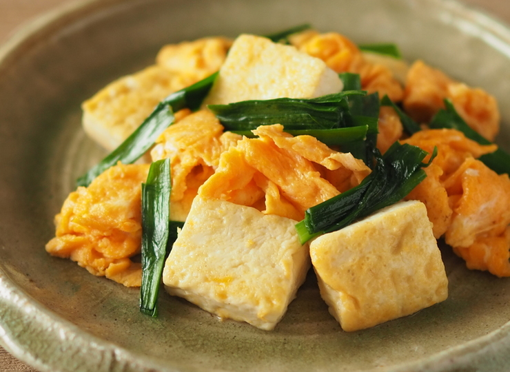 豆腐とふわふわ卵の炒めもの