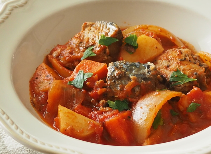 さば缶のトマト煮込み
