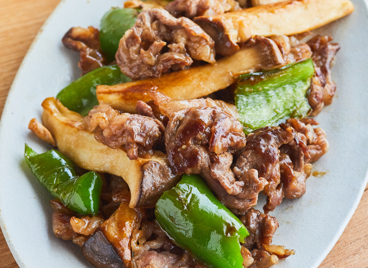 牛肉とピーマンのオイスターソース炒め