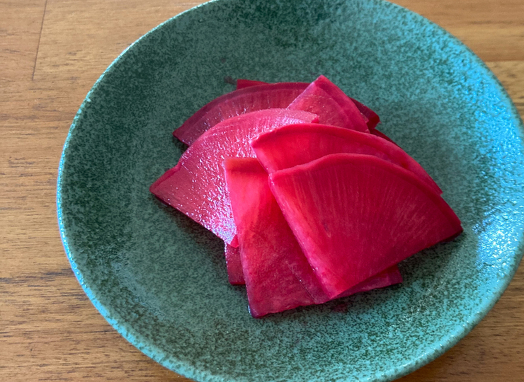 赤大根の酢漬け