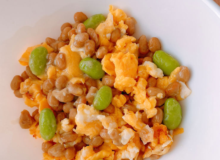 大豆製品の卵とじ