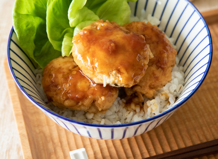 えのきつくねの梅だれ丼