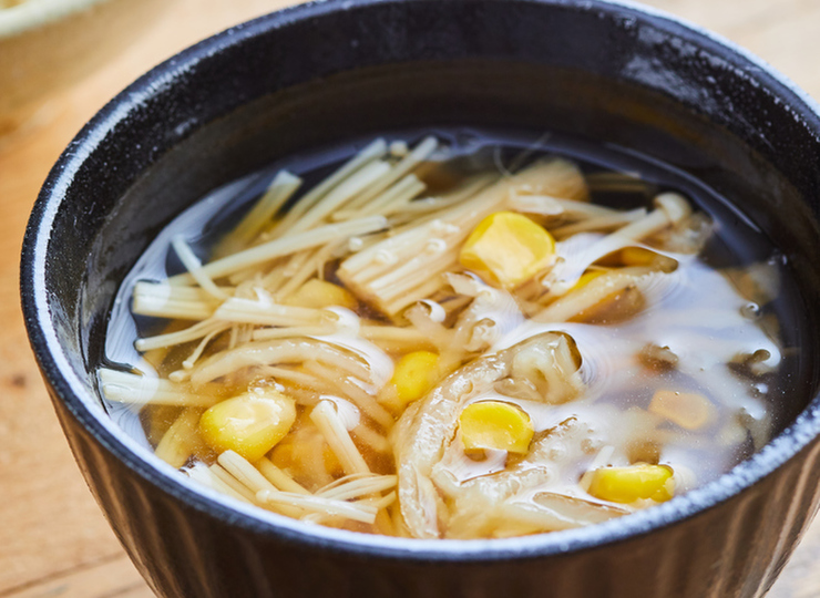 切り干し大根とコーンの中華スープ
