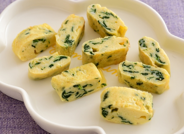 【離乳食・後期】ほうれん草の卵焼き