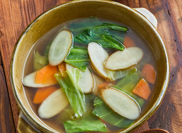 野菜たっぷり バターしょうゆスープ