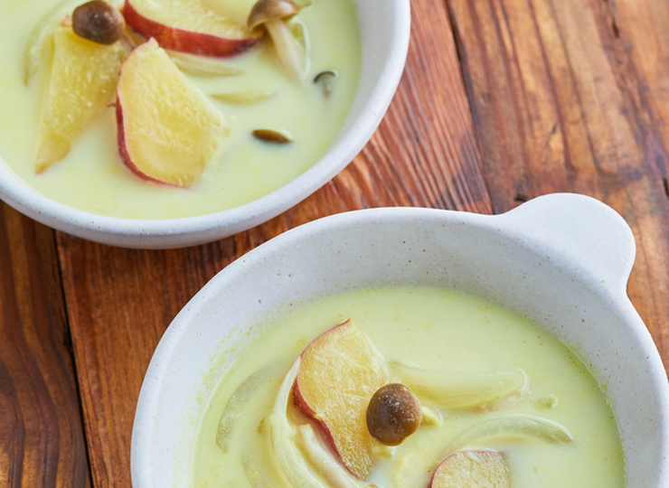 カレー風味のさつまいもスープ
