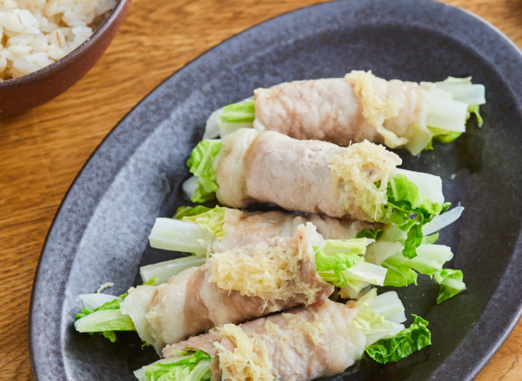 電子レンジで 白菜の豚肉巻き