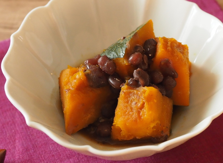 かぼちゃと小豆の煮物