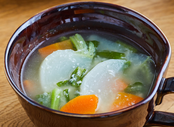 酒粕の洋風スープ