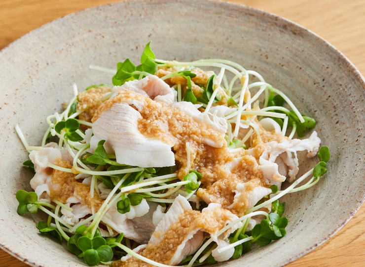 豚しゃぶと貝割れのサラダ