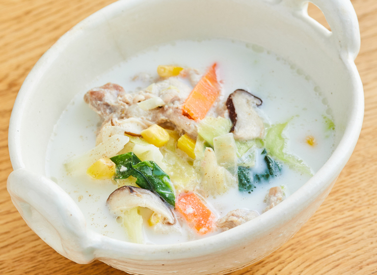 カット野菜でちゃんぽんスープ