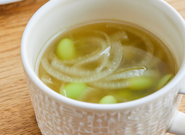 えだまめと玉ねぎのスープ