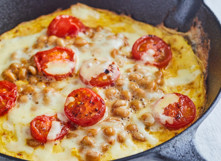 納豆トマトオムレツ