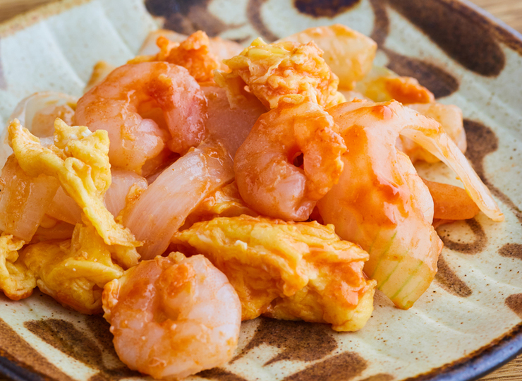 卵とえびのケチャップ炒め