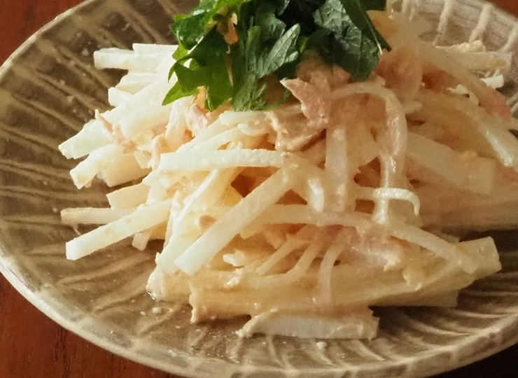 大根とツナの梅マヨ和え