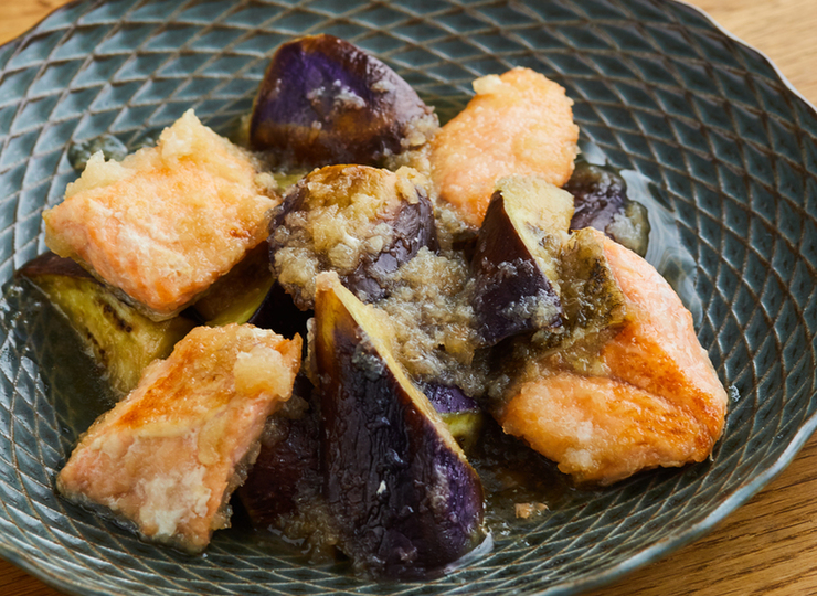 味しみしみ 鮭となすのおろし煮