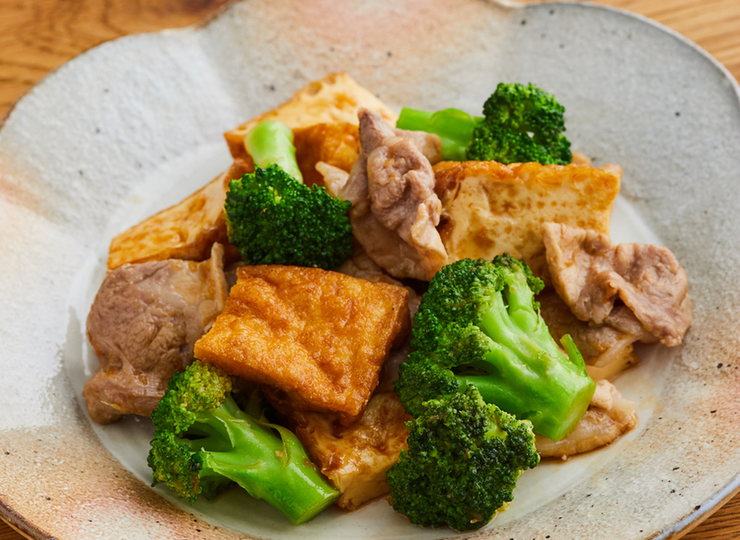 厚揚げとブロッコリーのオイスターソース炒め