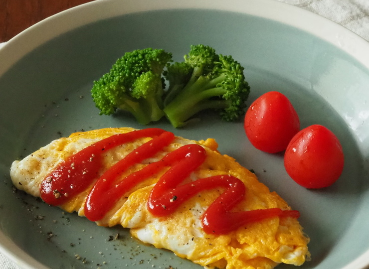 ほうれん草とチーズのオムレツ