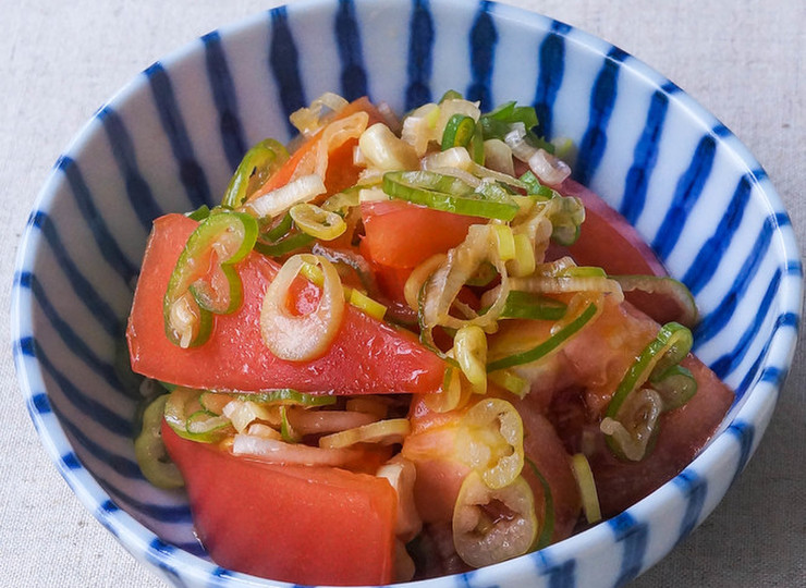 トマトのねぎまみれ