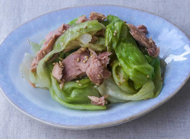 ごま香る レタスとツナのナムル