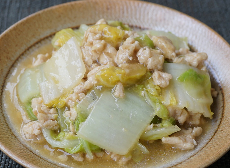 鶏ひき肉と白菜のとろとろ中華煮