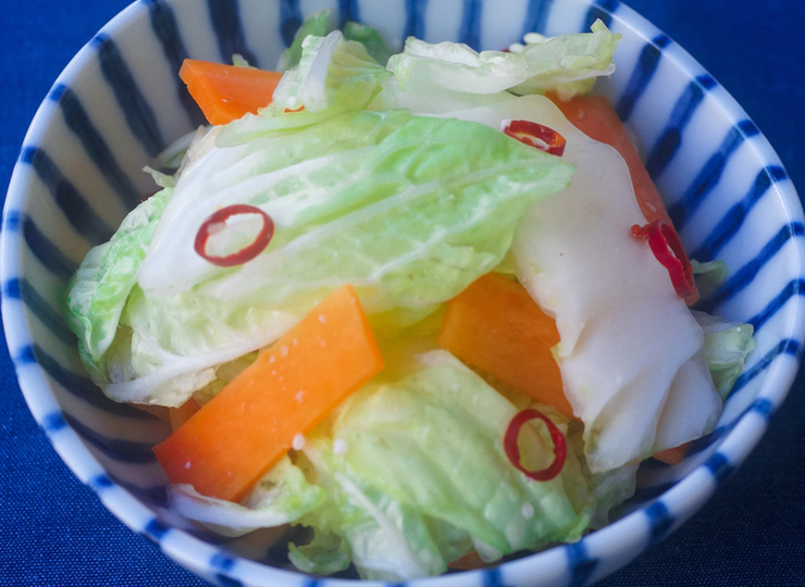 白菜とにんじんのあっさり塩麹浅漬け
