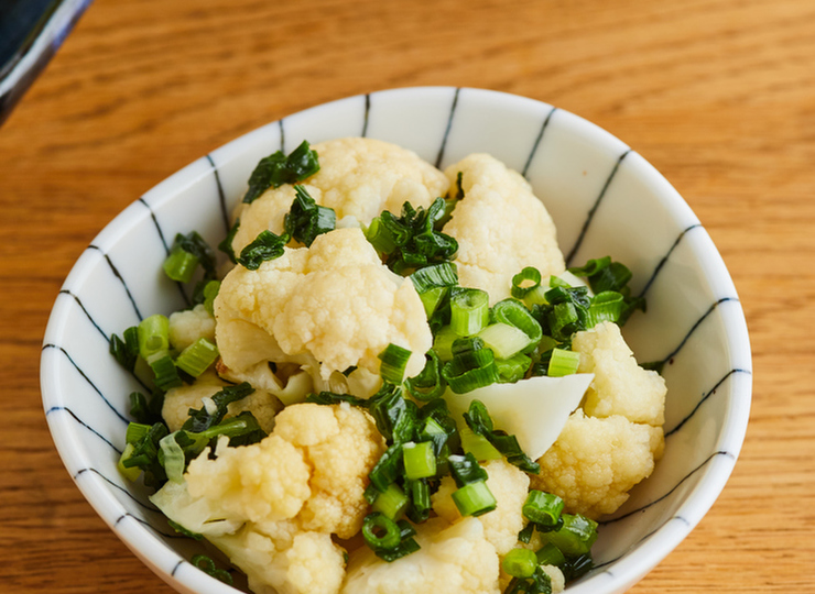 カリフラワーのねぎ塩あえ