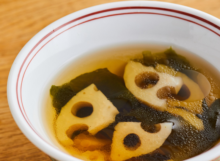 れんこんとわかめのスープ