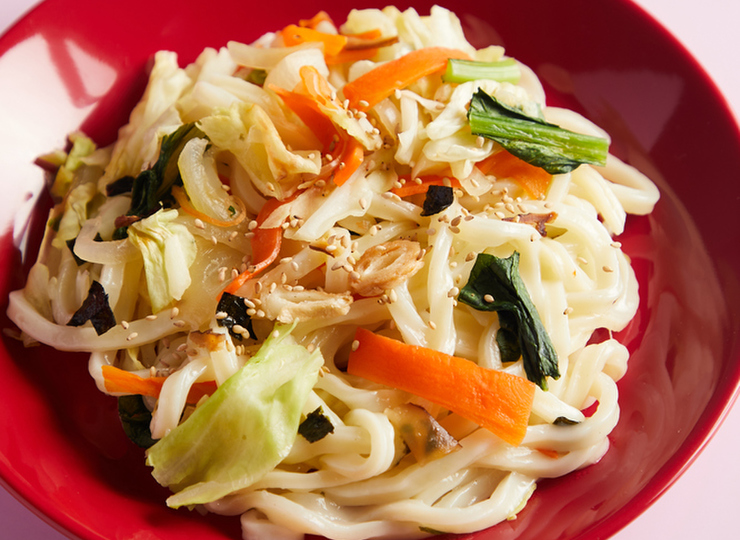 電子レンジで簡単 炒めない焼きうどん